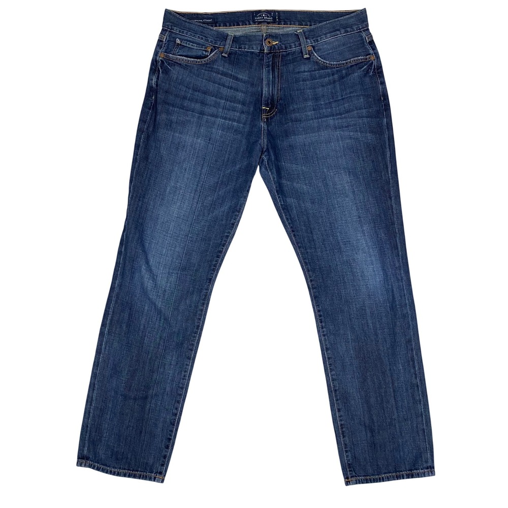 Lucky Brand Men's Straight Jeans in Dark Blue Denim